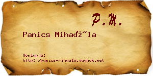 Panics Mihaéla névjegykártya